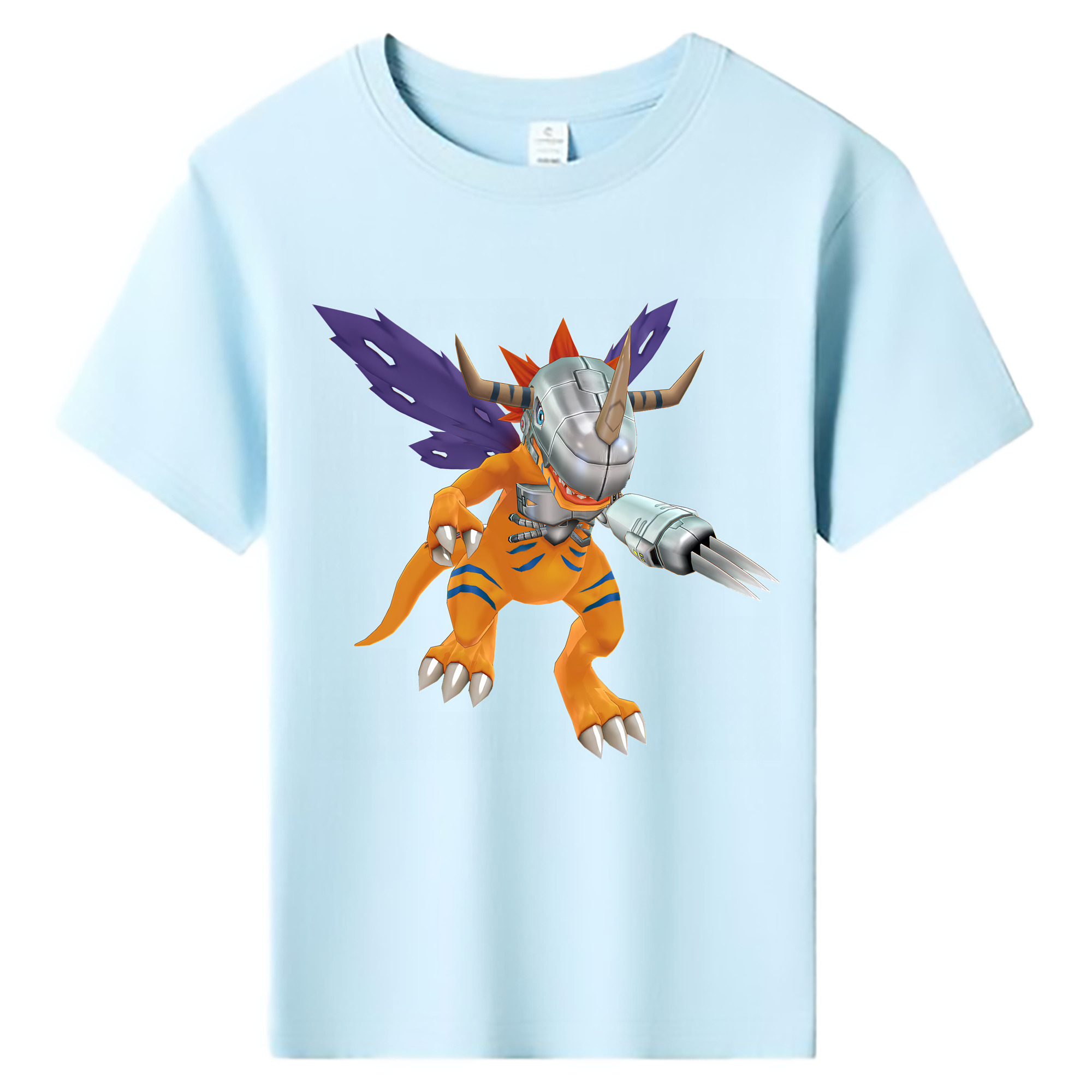 （画像用） Digimon デジタルモンスター/デジモン 綿100％キッズTシャツ（フロントプリント）
